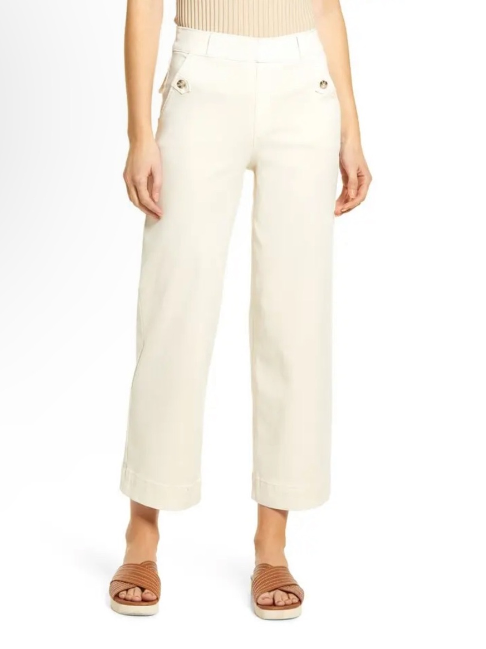 SPANX Twill Wide Leg Crop Pants